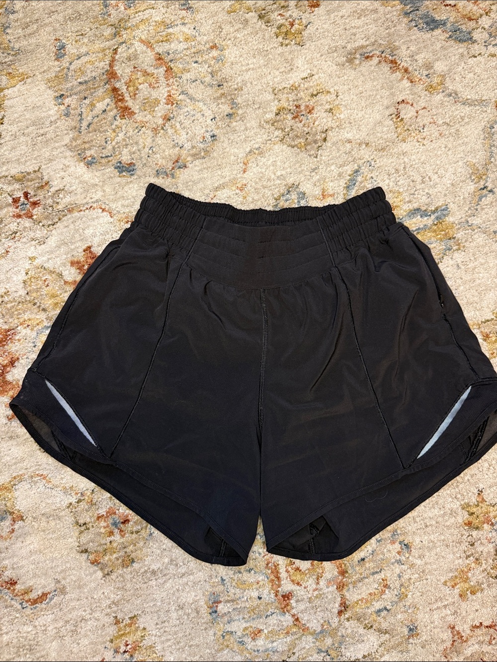 lululemon athletica Black Women's Athletic Shorts with Reflective Trim